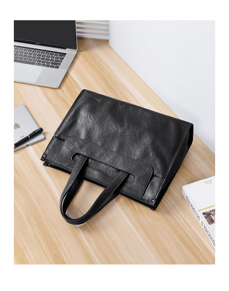 GOLF Business Briefcase, Men's Top-Grain Leather Handbag, 15-Inch Laptop Bag, Briefcase, Gift for Boyfriend Or Father 24