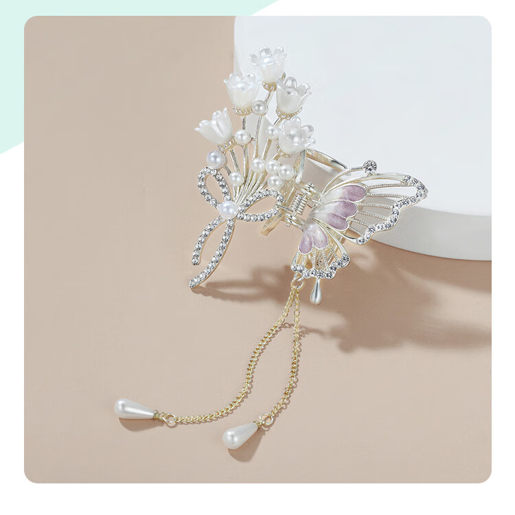 CHIMERA Elegant Hair Clip, Back of Head Half-Up Butterfly Bun Clip for Women, Side Clip Hair Accessory, Mid-Autumn Festival Gift 45