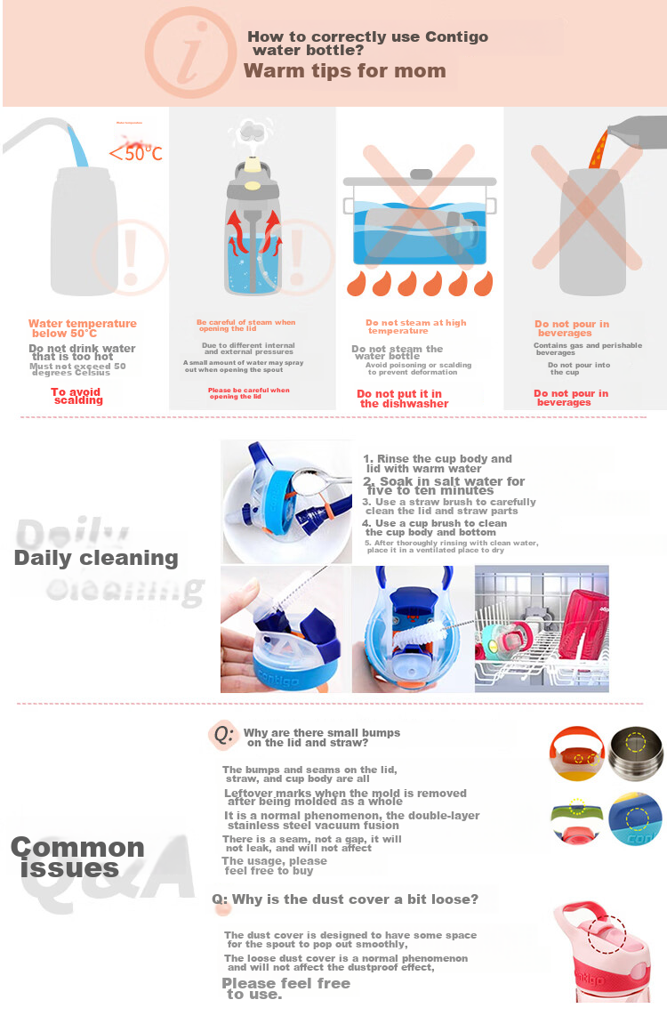 Contigo Children's Insulated Water Bottle, Stainless Steel Straw Cup, 400ml, Excavator Design, HBC-GIZ263VP+ 11