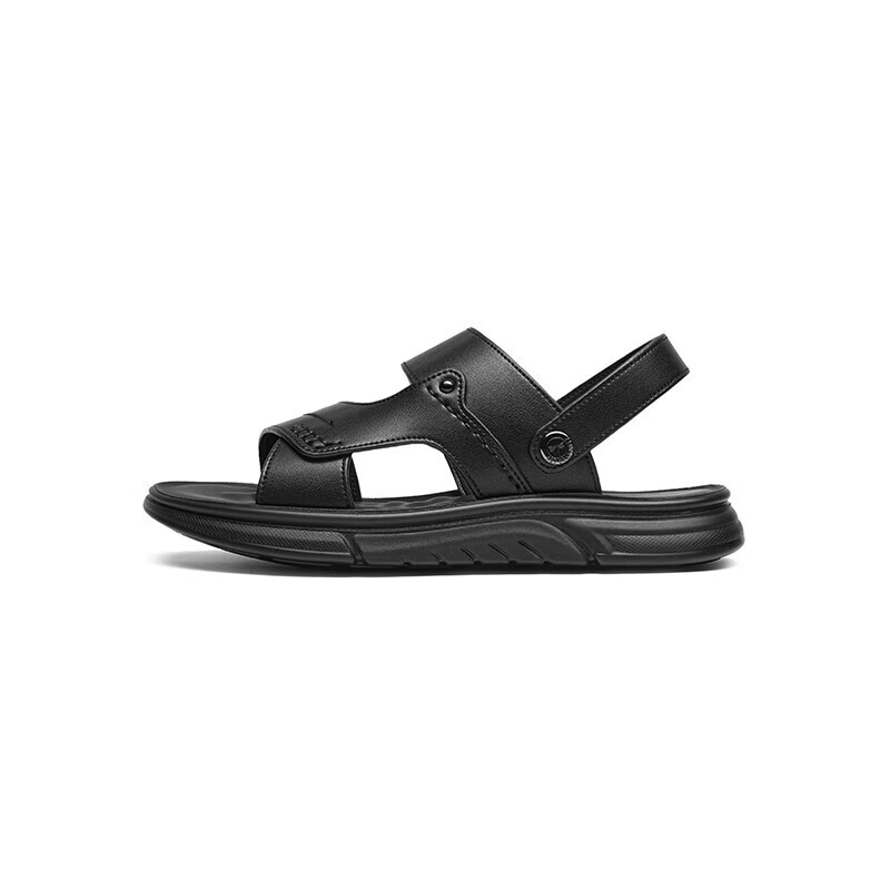 RED DRAGONFLY Beach Shoes, Summer Comfortable Soft Sole, Non-Slip Breathable Dad Sandals, Two-Way Wear Sandals WTT24124, Black, Size 43