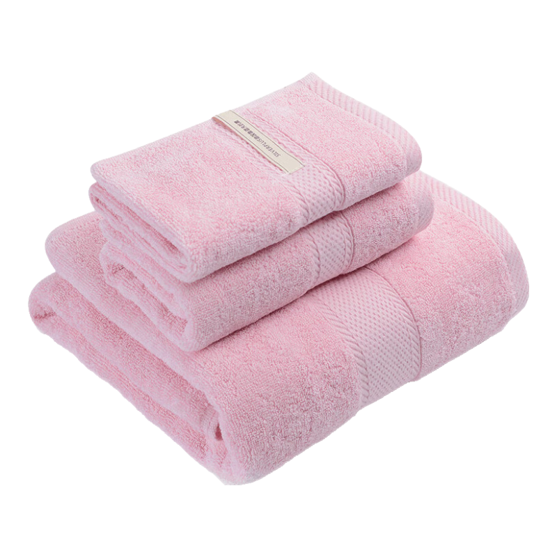 Grace Antibacterial Pure Cotton Bath Towel Set for Men And Women, 3-Piece Set: 1 Bath Towel, 1 Hand Towel, 1 Square Towel, Sports