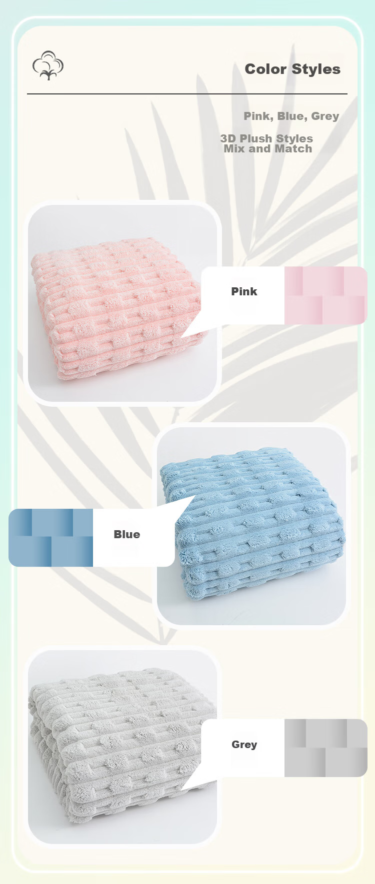 Grace Antibacterial Thickened Bath Towel, 430g, Simple Solid Color Coral Fleece, Thickened Bath Towel, 170x90cm, Sports 5