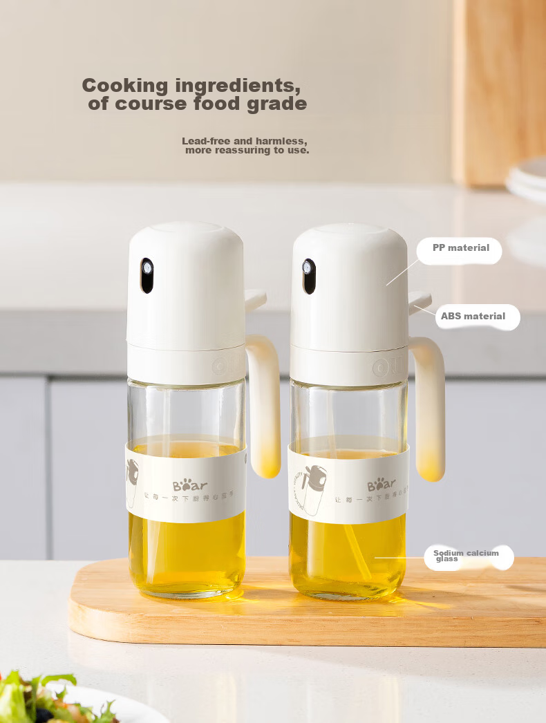 Bear Measuring Oil Sprayer Bottle, Glass Oil Sprayer Bottle for Cooking Oil, Condiment Spray Bottle, Oil Spray Bottle 250mL CX-W0081 6