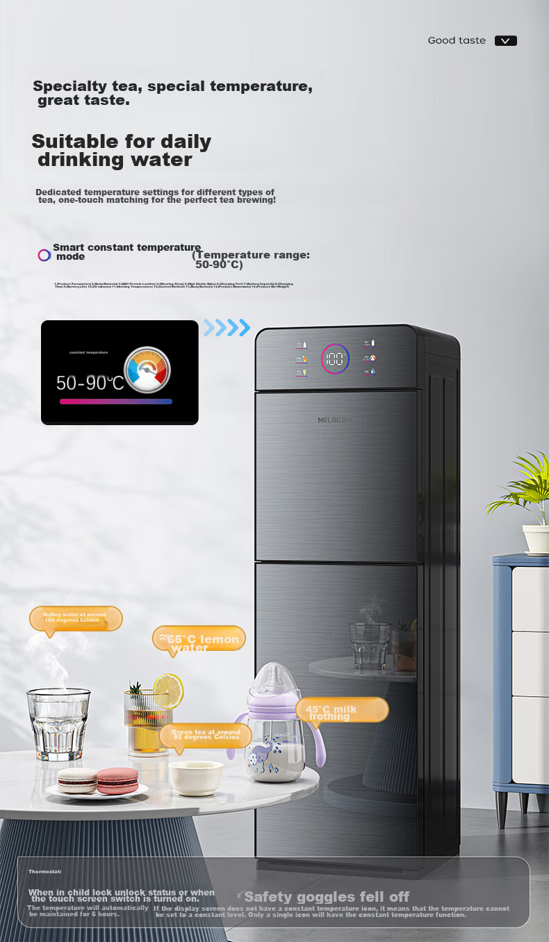 MeiLing Under-Counter Drinking Water Dispenser, Home Use, Freestanding, Warm And Hot Type, Rapid Heating, One-Touch Control, Temperature Selection, Efficient Heat Generation, Bottom-Loading Water Tank, Drinking Water Machine MY-LX1003 5