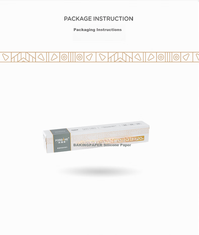 FOR BAKE Silicone Paper 20m, Barbecue Oil-Absorbing Paper, Steamer Paper, Air Fryer Paper, Oven Paper, Baking Paper, Roasting Tray Paper, 3 Rolls 9