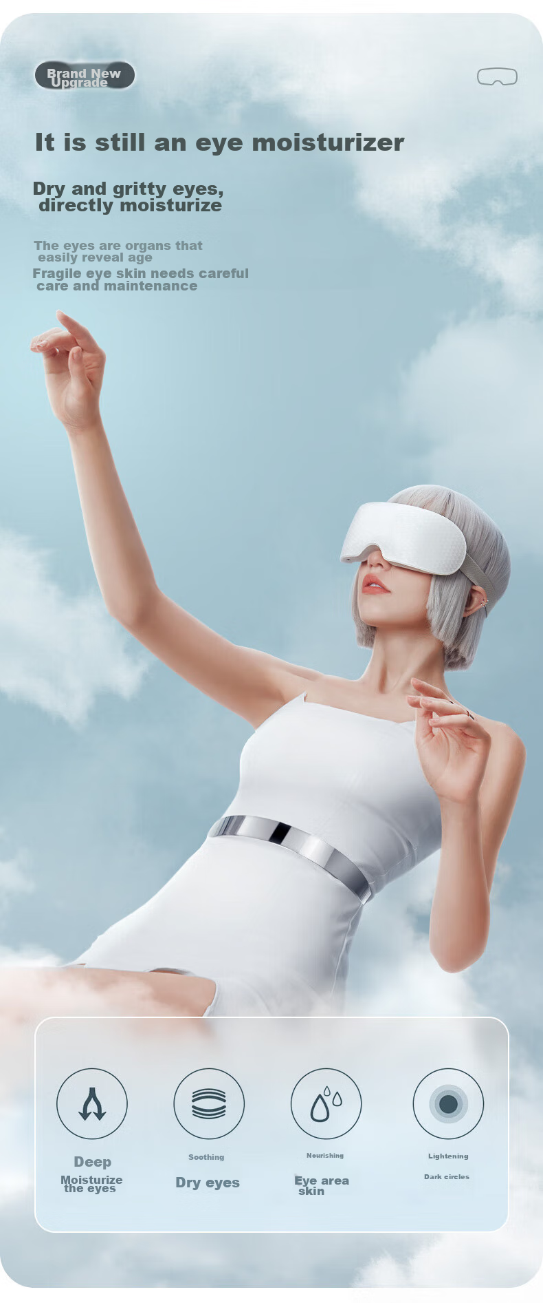 Manyue Q7 Eye Massager, Steam Atomization Eye Care Device for Adults, Eye Massage Mask, Birthday Gift 8