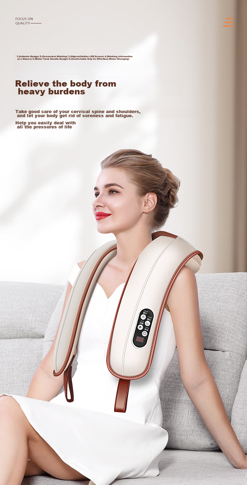 AUX Cervical Massage SP02, Shoulder And Neck Massager Shawl, Double S-Curve, Neck And Shoulder Massager for Waist And Back Kneading, New Year's Gift 5