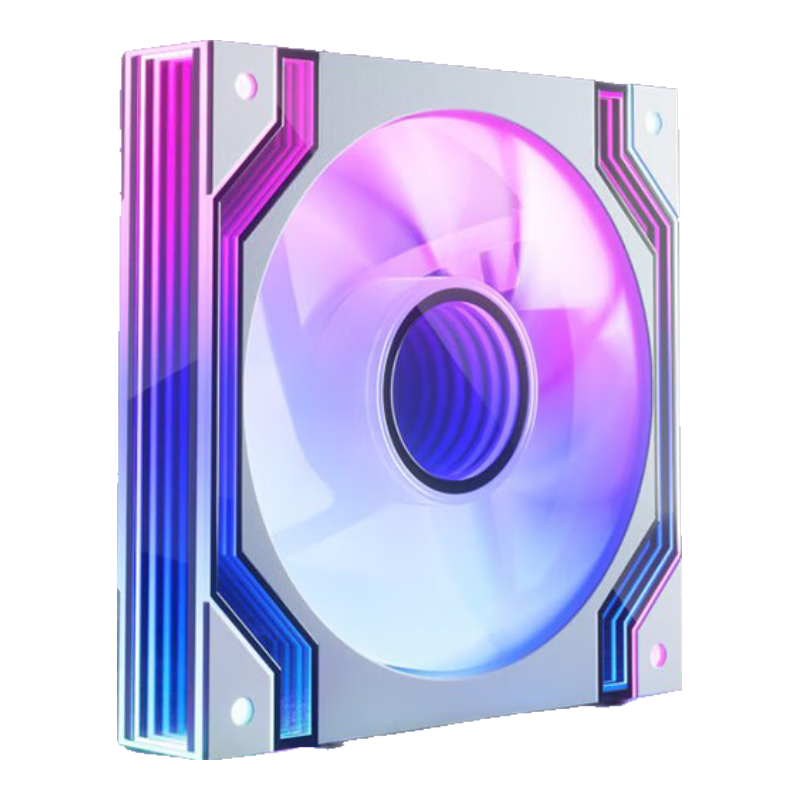 COUGAR Lingjing V2 PRO White 12cm Case Fan, ARGB/5V3P RGB Sync, Small 4-Pin PWM Speed Control, Hydraulic Bearing, Standard Shock Absorber Pad