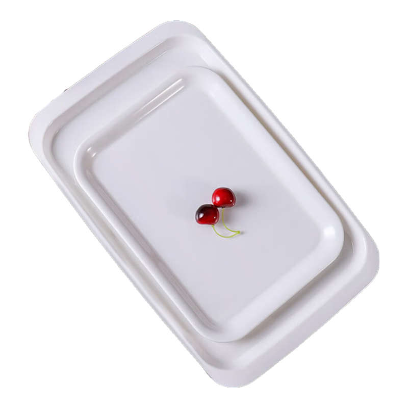 Quanshi A5 Melamine Tea Tray, Plastic Rectangular Tray, Fruit Plate, Food Tray, Canteen Meal Plate, Serving Dish, Large Size