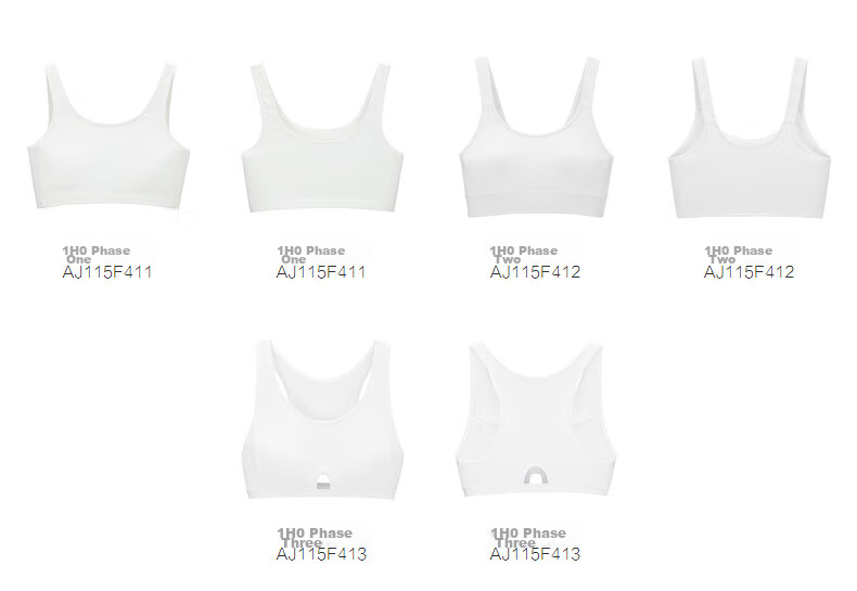 Aimer Junior Girls' Bra, for Older Girls in Puberty, Milk Skin, Antibacterial, Second Stage, Mid-Length Vest AJ115F412, Second Stage 160 12
