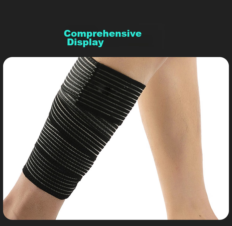 Chidong Knee Support Elastic Bandage, 2-Pack, Deep Squats Fitness Training Wrap Fixation Elastic Knee Support Calf Bandage, 1.58m 8