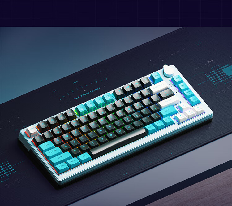 MACHENIKE K600T, 82-Key Wired/2.4G/Bluetooth Tri-Mode Mechanical Keyboard, IP Custom Edition - Baize Teng Purple Switch 11