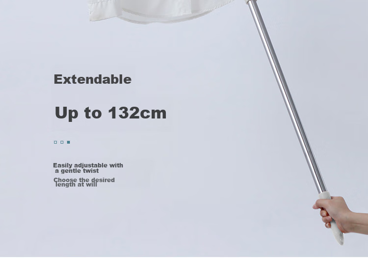 FK Clothes Drying Rack, Stainless Steel Thickened Clothes Fork Retrieval Rod, Extendable Non-Slip Alloy Fork Head 6