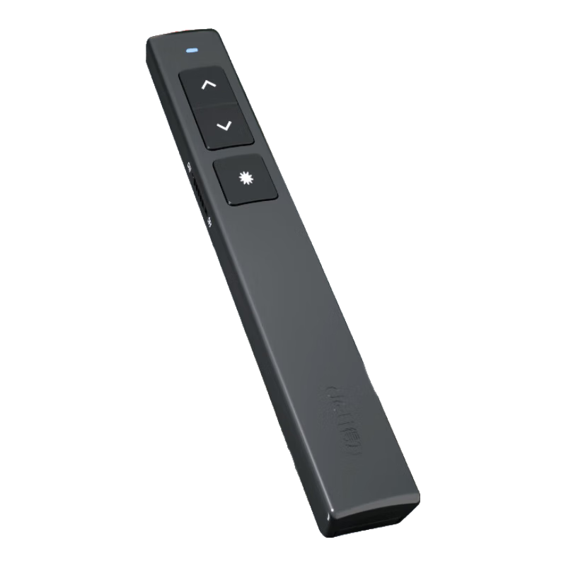 Deli Laser Pointer, Long-Range Remote Control for Teachers' PPT Hyperlink Switching, Laser Pointer/wireless Presenter Pen, Red Light Laser Page-Turning Pen, Black, 2802PL