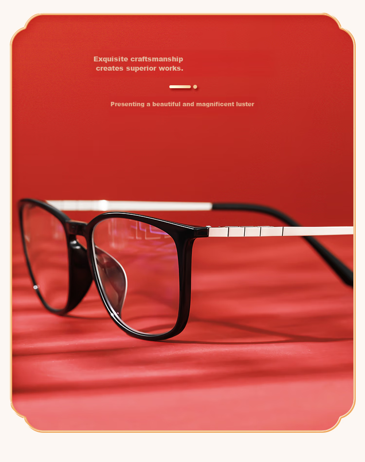Mr. PuTian National Trend Anti-Blue Light Reading Glasses for Men And Women, Presbyopic Glasses for Elderly, Black Frame, 200 Degrees (55 Years - 59 Years) 6