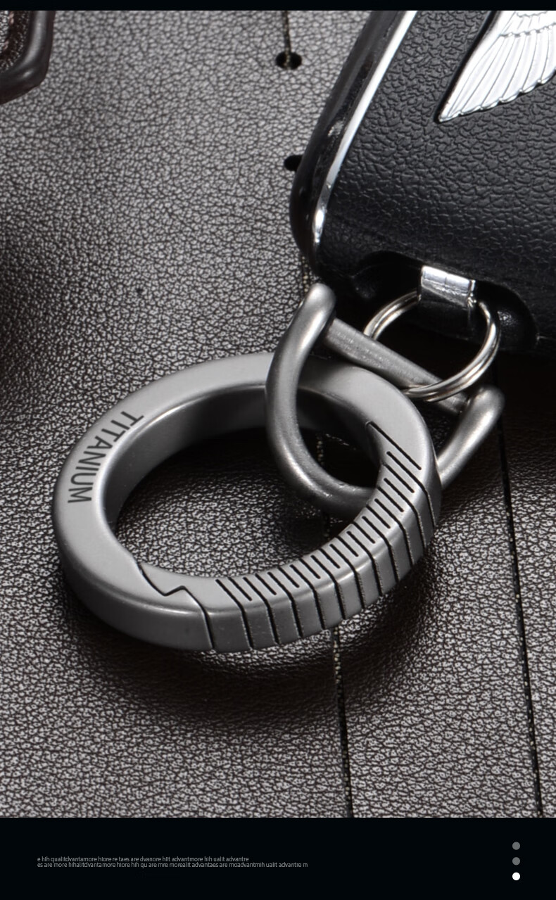 Laiben Titanium Alloy Car Keychain Men's Pendant Key Ring Personalized Creative Minimalist Waist Hanging Lock Keychain 8