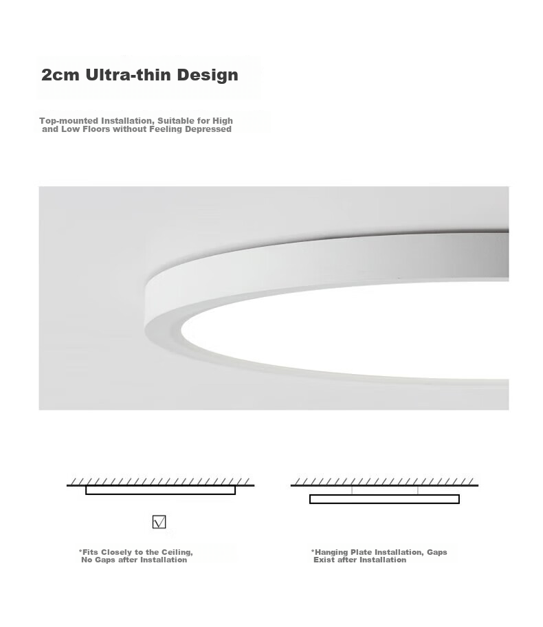 Dengling Full Spectrum Zero-Gap Eye Protection Ceiling Light, Ultra-Thin LED Anti-Blue Light Lamp for Dining Room, Bedroom, And Study Room 13
