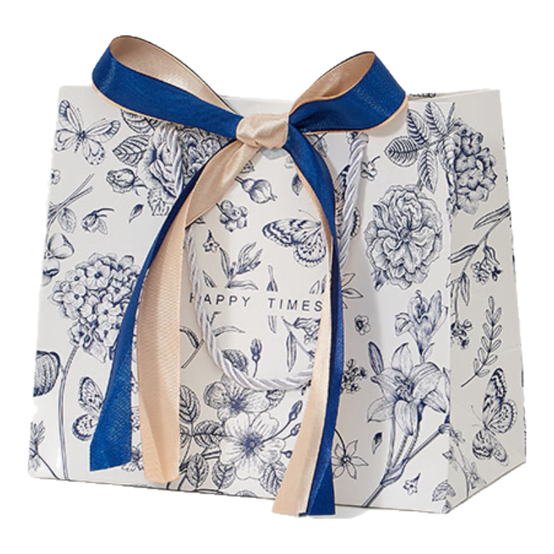 Ouliwen Gift Bag Set, High-End Present Bags, 5 Pieces, 18x16x10cm, Children's Birthday Gift Bags, Handbags, Ribbo