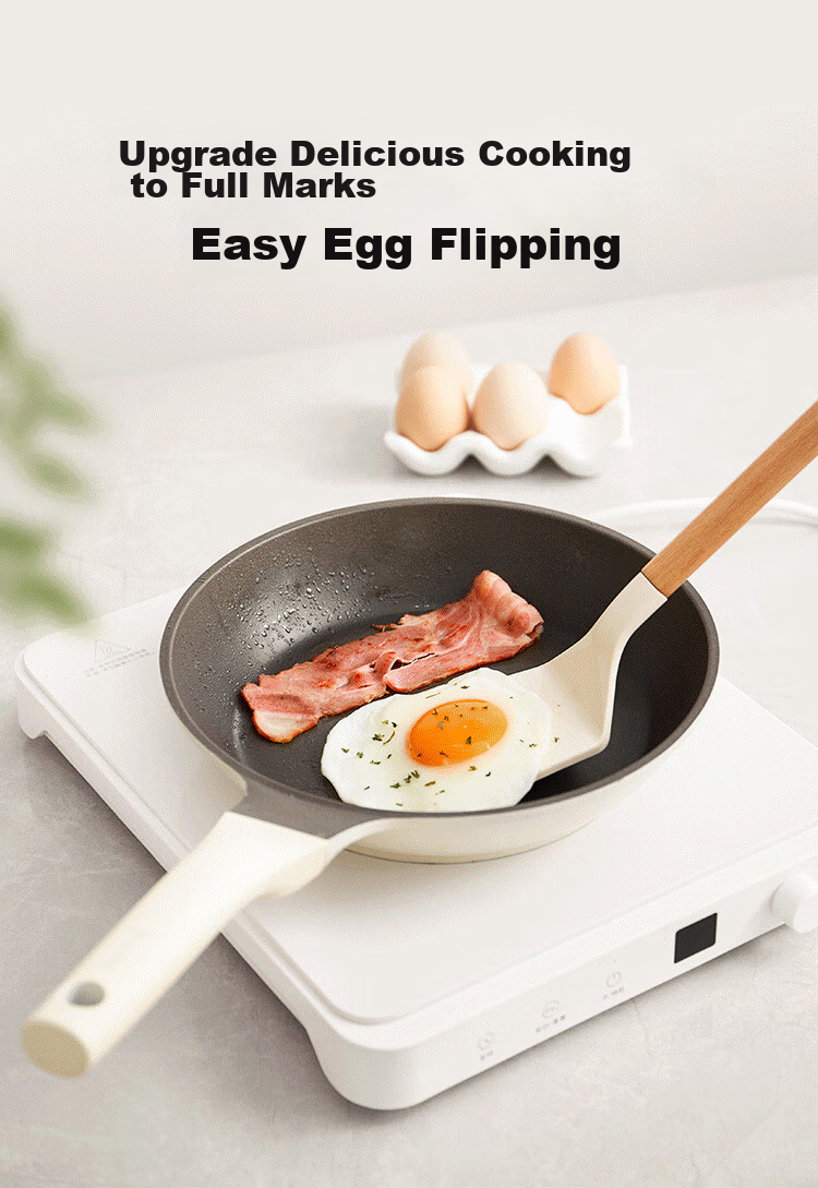 Red Kitchen Titanium Non-Stick Ceramic Frying Pan for Home Use, 26cm, Suitable for Eggs And Steak, Compatible with Induction And Gas Stoves 20