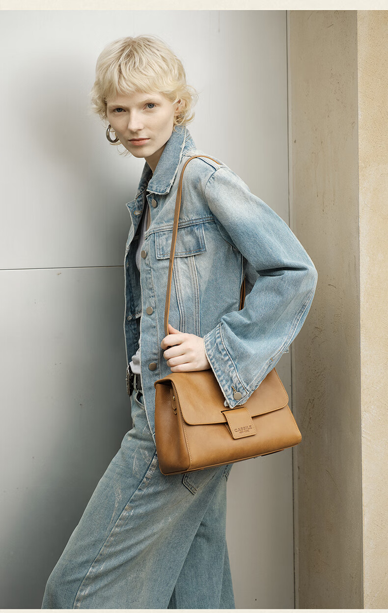 CASSILE Women's Handbag Tote Bag, Vegetable Tanned Top-Grain Leather, Large Capacity, Light Luxury Handbag, 520 Gift 13