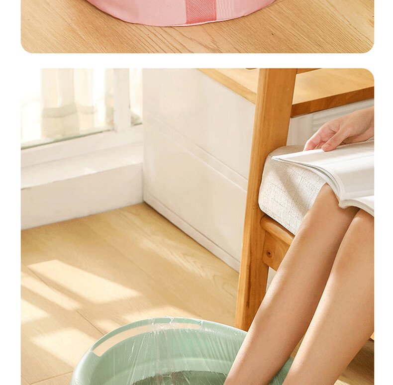 Jiebishi Disposable Foot Bath Bags, 80-Pack, Plastic Bags for Soaking Feet, Thickened Foot Therapy Bags for Wooden Buckets And Foot Wash Basins 20