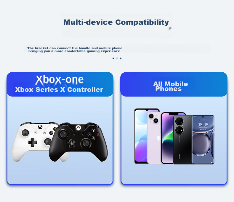 KETENG Xbox Controller Phone Stand Set, Magnetic Phone Holder Compatible with Xbox One/X Series X Game Controller for Mobile Phones 2