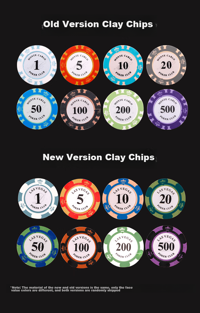 Zihu Poker Chips, Texas Hold'em Chips, Card Game And Mahjong Specific Chips, Aluminum Box, 300 Pieces, Small Six-Point Dice, No Face Value 3