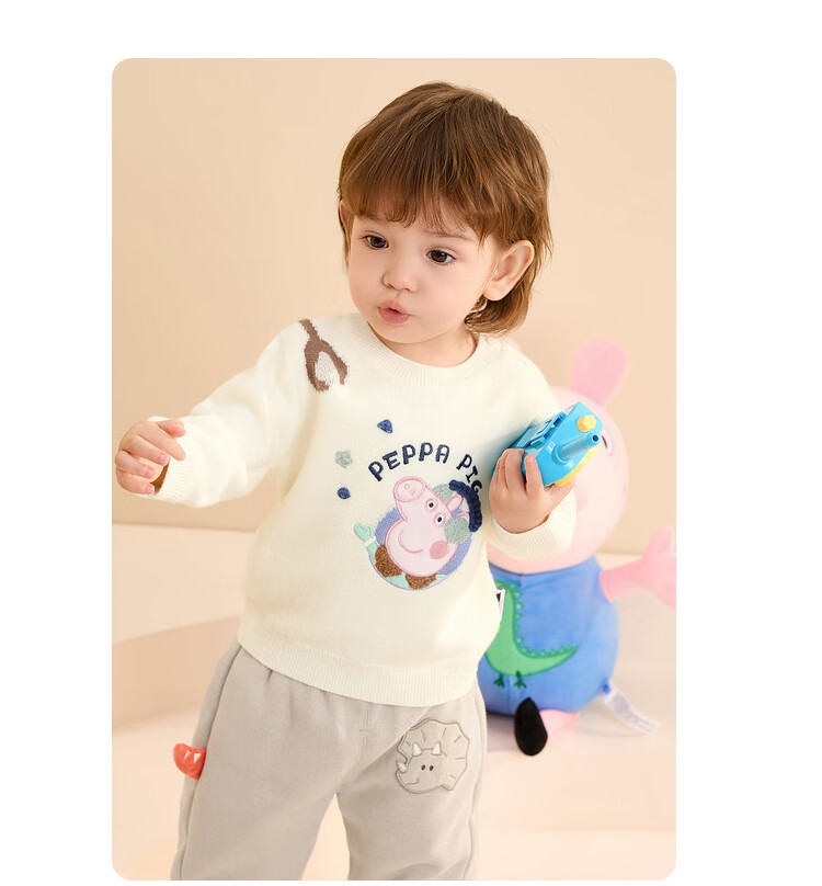 Balabala Baby Girls Winter Knitted Sweater Peppa Pig IP 200424103005 8