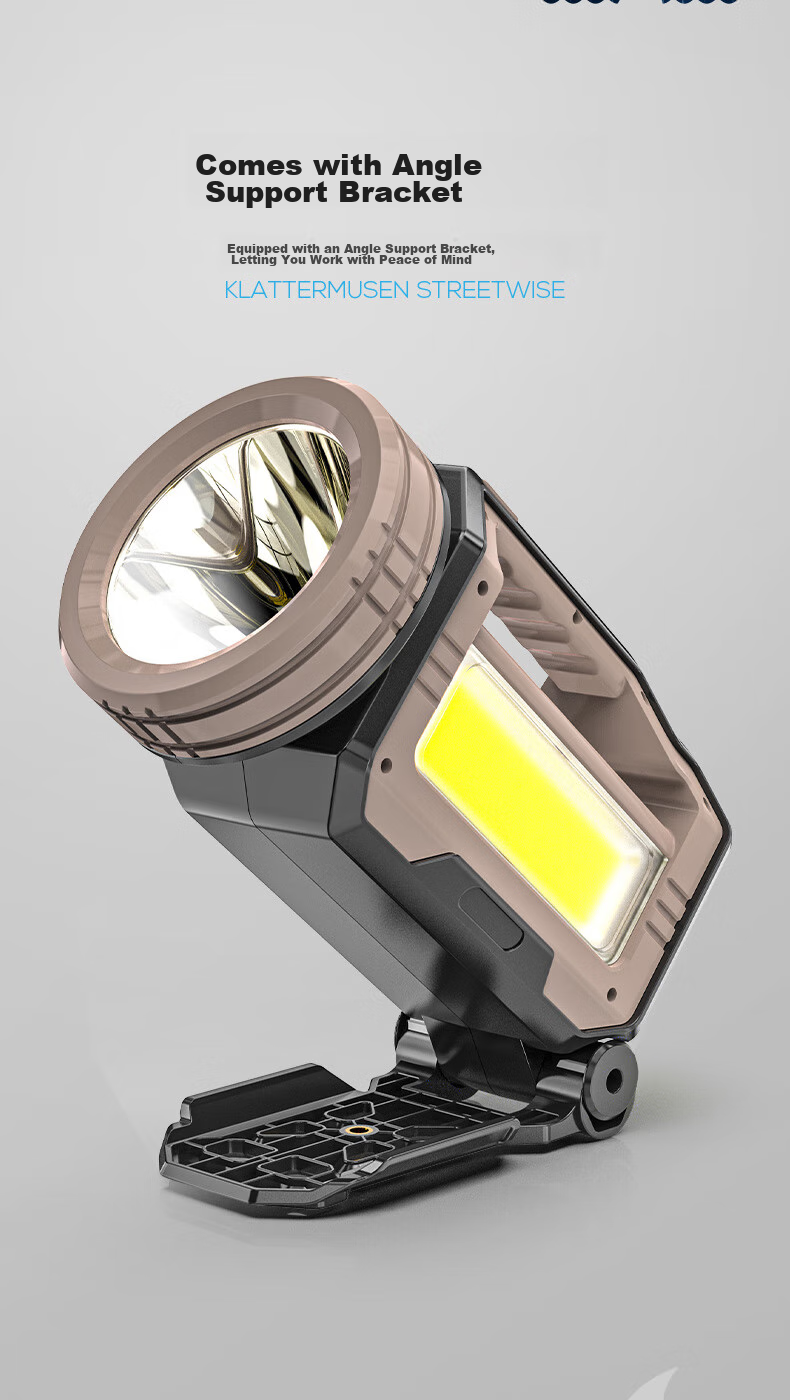 Weixiaosha 884 High-Intensity Flashlight, Multi-Functional Searchlight, LED Rechargeable Light, Ultra-Bright Long-Range High-Power Outdoor Handheld Lamp 12