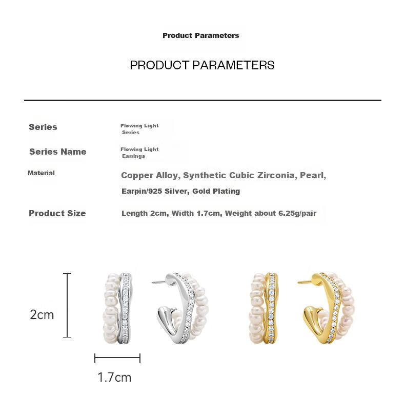 Arsis [Zhang Ruonan's Style] Dazzling Small Stud Earrings for Women, Pearl Earrings, 925 Sterling Silver Needle Birthday Gift for Girlfriend 11