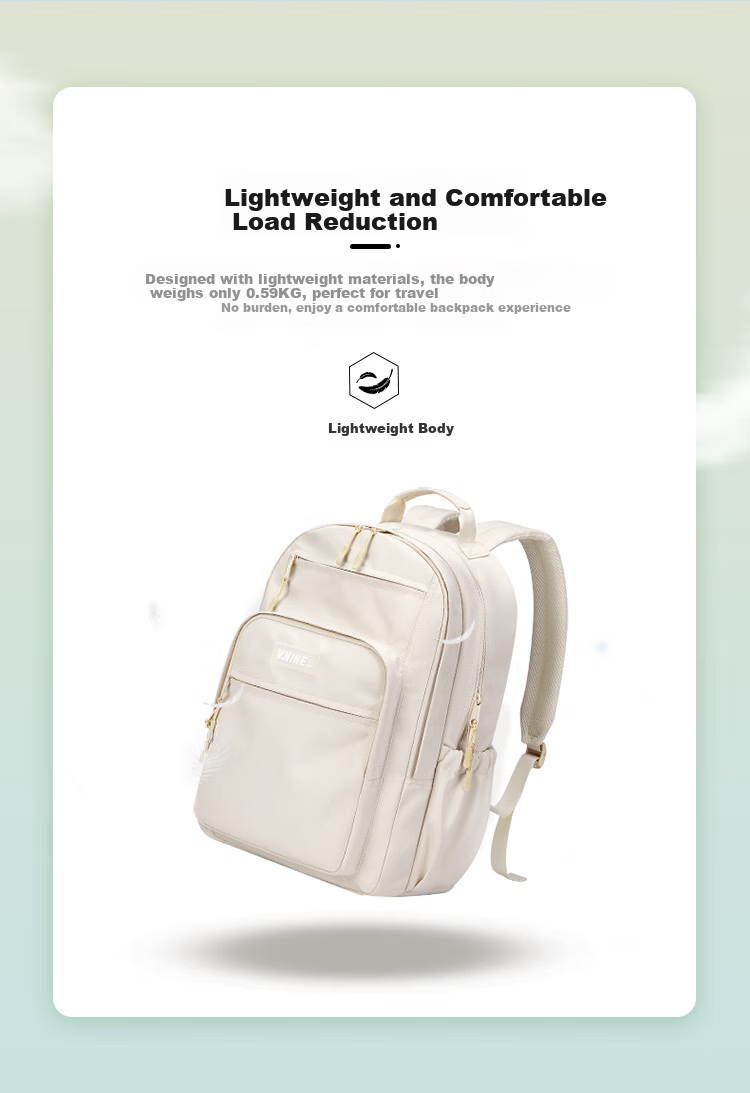 V.NINE Backpack for Middle And High School Students, Unisex Shoulder Bag for Grades 4-6, Large Capacity Schoolbag with 13/14-Inch Laptop Compartment 3