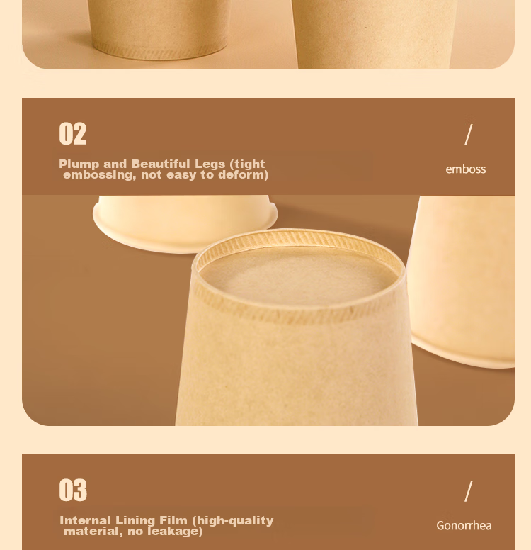 Lanziran Disposable Cups, 100-Pack, 245ml Paper Cups, Coffee Mugs, Natural Color without Printing, for Office, Business And Home Use 10