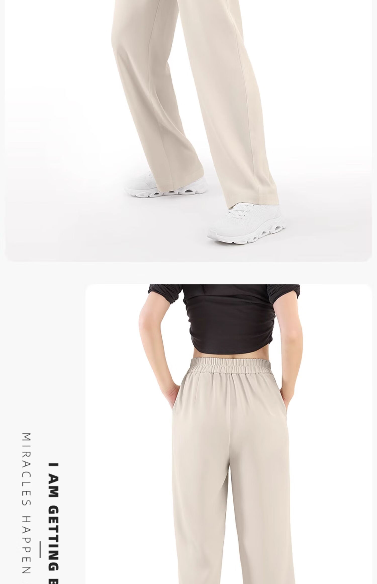 CAMEL Korean-Style Dress Pants, Black, Loose Casual Trousers, Apricot Color, High-End Drape, Straight-Leg Wide-Leg Pants Y24BY09012 16
