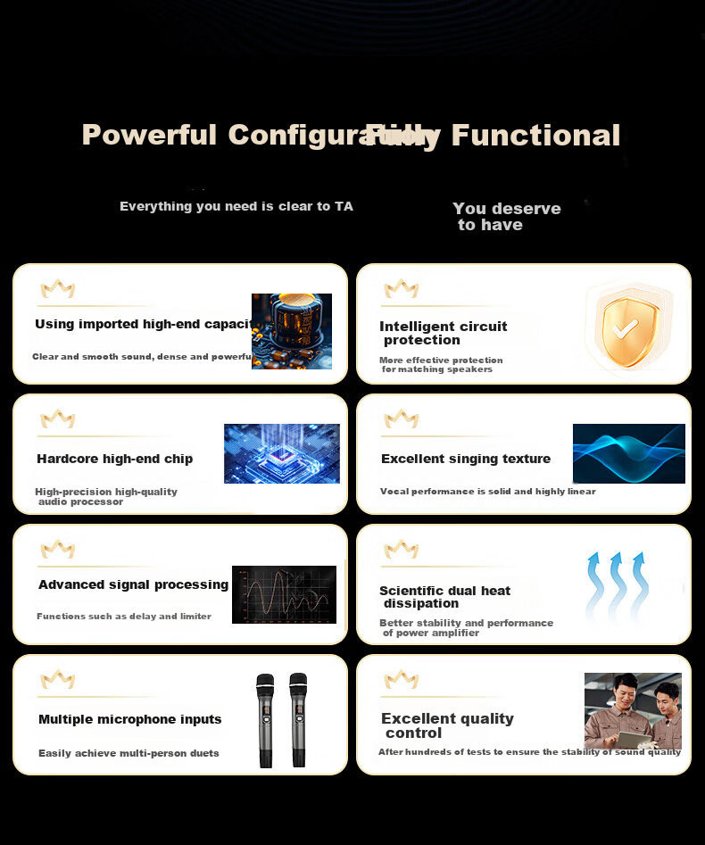 BBS [Annual Bestseller] BK10 Home KTV Sound System Set, Professional Theater Speakers Three-Way Karaoke Singing Complete Equipment for Home Use 9