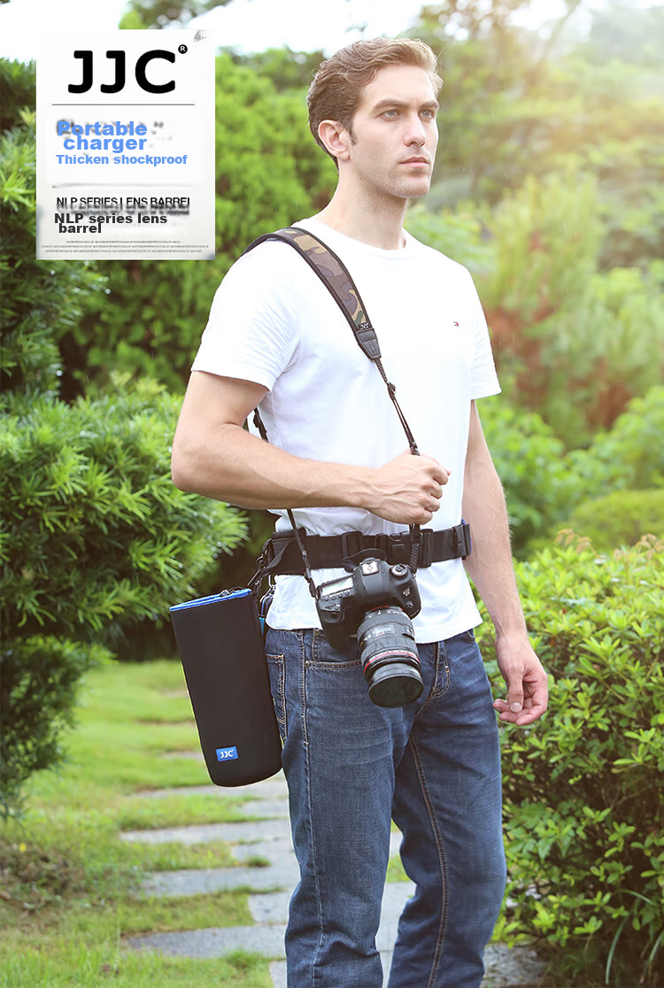 JJC Camera Lens Bag Storage Case Protective Cover for DSLR Mirrorless Lenses, Suitable for Canon 70-300, Nikon 24-70 F2.8, Sony, Fuji, Tenglong 1