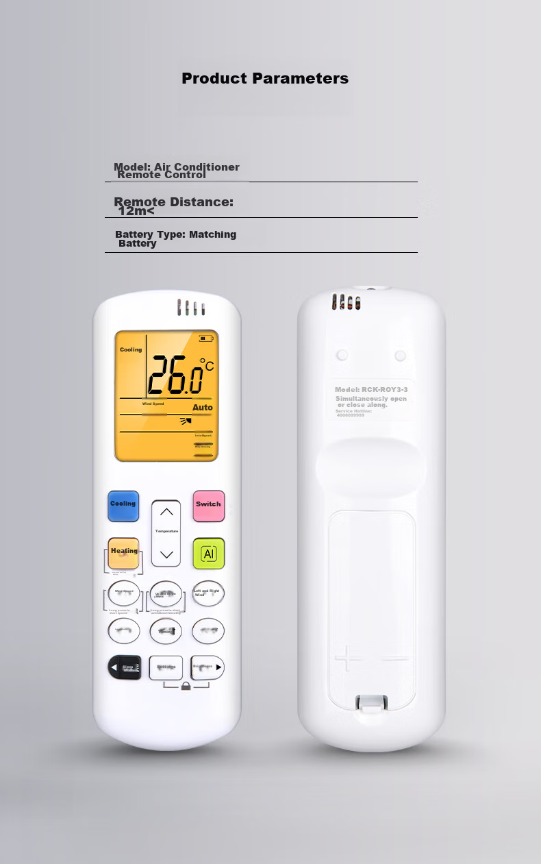 Accoona Universal Remote Control Compatible with Hisense Kelong Air Conditioners, Suitable for New Air Central Air Conditioning Wall-Mounted And Floor-Standing Inverter Units, Model RCH, RCK, KFR, Y26GW/35GW 14