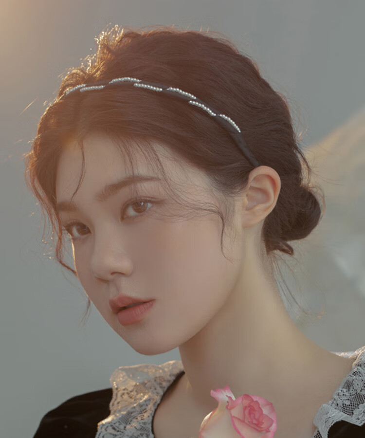 Xiangwan Hair Headband, Vintage Elegant Pearl Headband for Women, High-End Feel, Versatile Thin Headband for Going Out, Elegant Hair Accessory 8