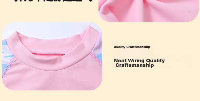 Li-Ning Children's Swimsuit, Girls' Two-Piece Surfing Suit, Comfortable And Breathable, for Beach And Hot Springs, Swimwear 716, Pink, Size 130 18