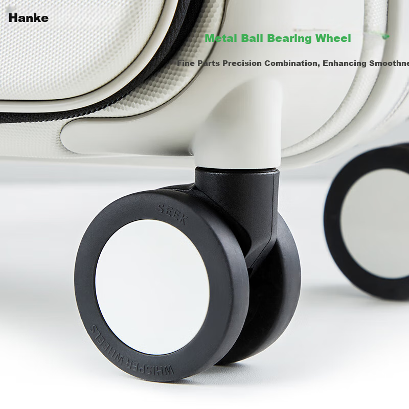 汉客扩容行李箱男拉杆箱83升大容量密码旅行箱24英寸环保灰侧开盖