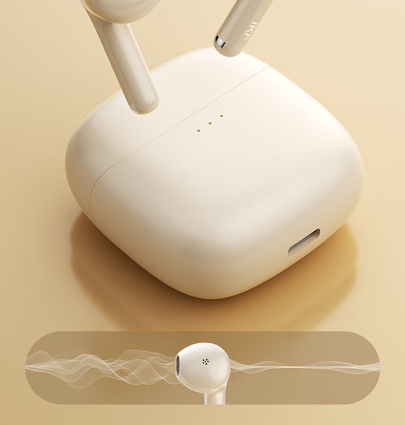 IKF Find Lite New Version True Wireless Bluetooth Earbuds Semi-In-Ear Bluetooth 6.0 High-Quality Music Gaming Low Latency Sports Fitness Compatible with Apple Huawei Classic White 14