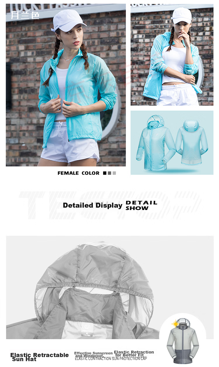 TECTOP Skin Windbreaker, Outdoor Couple Style Lightweight Breathable Men's Windbreaker JL3009 Men's Light Gray S 20