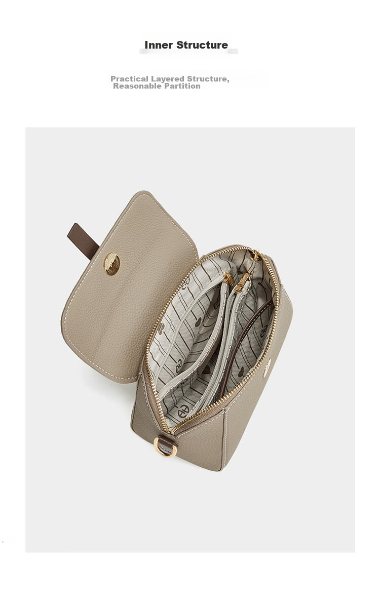 Aokang Women's Handbag, 2026 New Trendy Cowhide Small Square Bag, Light Luxury Crossbody Shoulder Bag, Birthday 520 Gift for Girlfriend Or Wife 14
