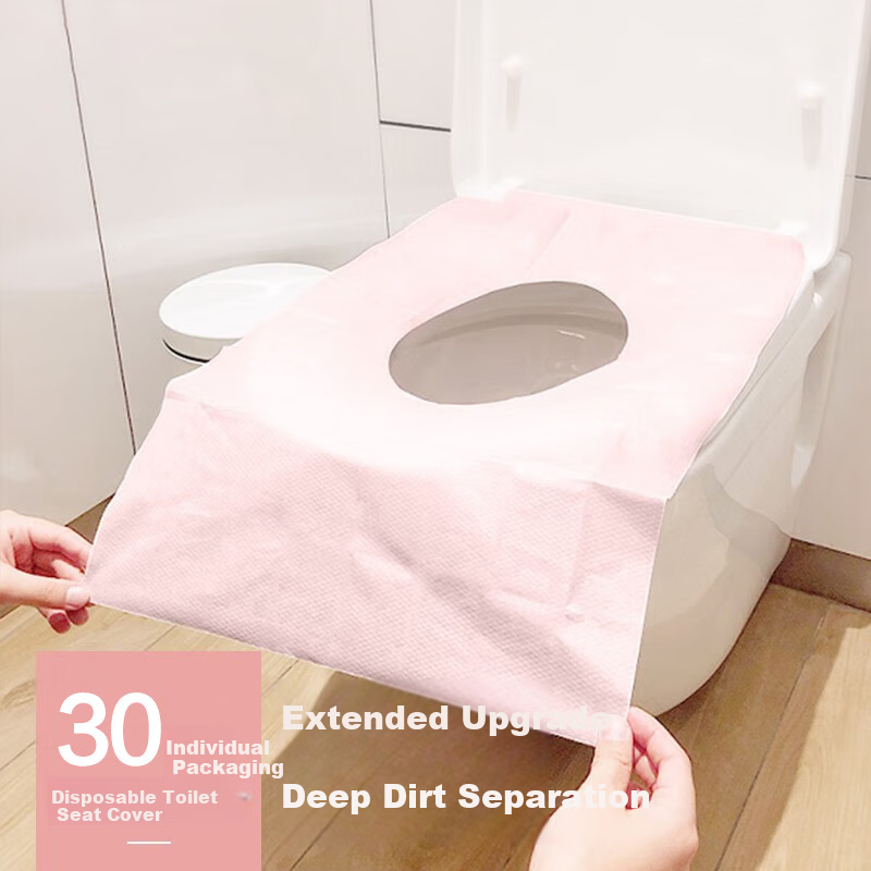 BWNK Disposable Toilet Seat Covers, Extended Length, Thickened for Travel And Business Trips, Waterproof, Individually Wrapped Toilet Paper Seat Covers, 30 Pieces Per Pack
