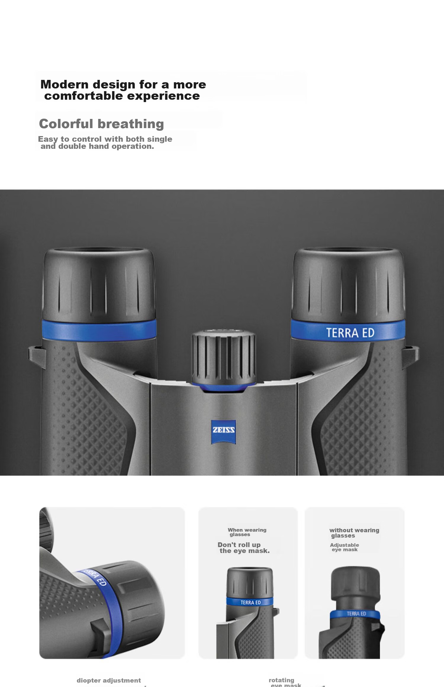 ZEISS Binoculars for Children, 10x25 Gray Portable Magnifying Foldable with Phone Connection, Suitable for Concerts And Outdoor Use 20