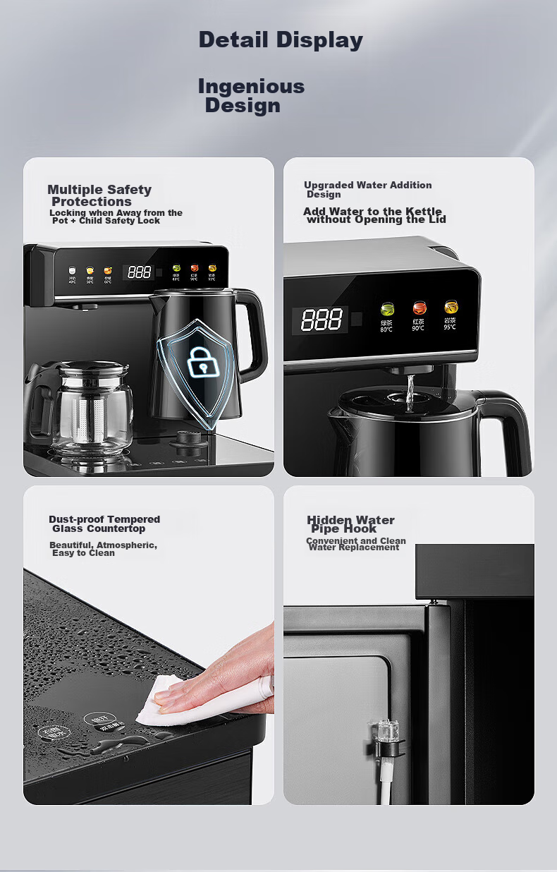 SUPOR Tea Bar Machine for Home Use, High-End Living Room Tea Bar Cabinet Water Dispenser All-In Machine, Bottom-Placed Water Tank, Fully Automatic Standing Kettle, Office Electric Hot Water Kettle, Smart SW-CBJ27 18