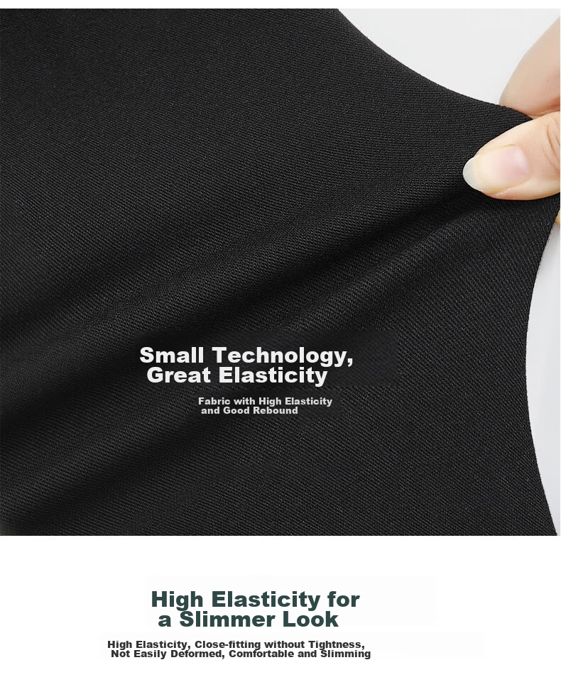 LangSha Women's High-Waist Slim Fit Pencil Pants Black Magic Leggings Spring Autumn 12