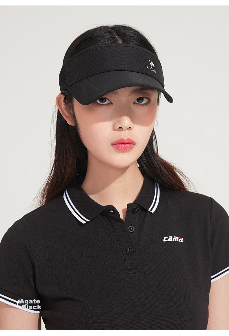 CAMEL Outdoor Sun Protection Hat, Visor Cap for Women, Lightweight Running Sports Hat, Korean Style Versatile Sun Visor Cap, Trendy 15