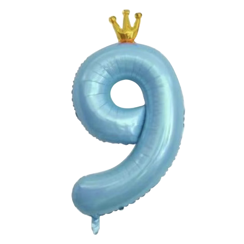 Duomeiyi Birthday Scene Decoration, Boy's Children's Birthday Number Balloons, 9-Year Atmosphere Props, Party Decorations, Blue