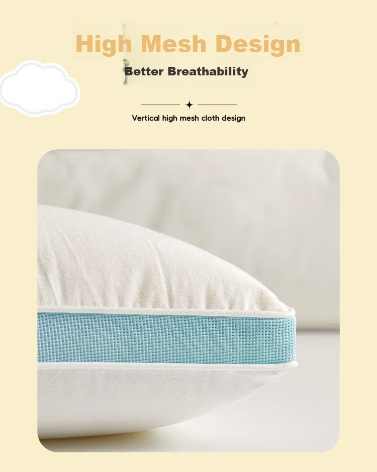 Dohia Pillow Core, European Light Luxury Embroidered Silk Fiber Pillow, Student And Adult Soft Pillow Core, Single Pack, 74*48cm 15