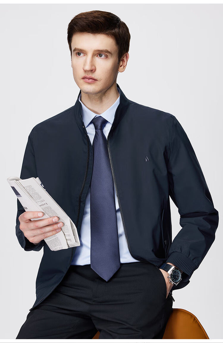FIRS [Harington Stand-Up Collar] Jacket Men's Coat Business Casual Commute Triple-Protection Tech Menswear Outerwear 8